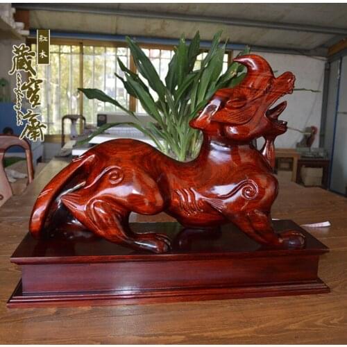 Business gifts line marked Tibetan Bao Zhai home minimalist modern wood crafts carton packaging brave carving wood carving