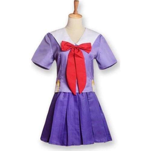 The Future Diary Gasai Yuno Cosplay Costumes Dress Uniforms Mirai Nikki Suits Women Girls Blue&Purple Tops Skirts Set