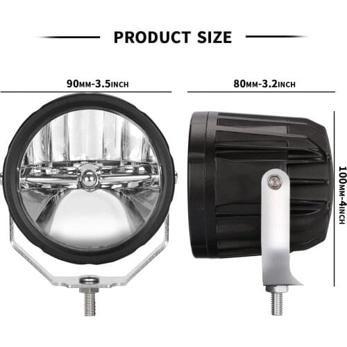 2pcs 40W yellow 3030 LED Work Light Bar 4WD Offroad Spot Pods Fog Car Truck SUV Driving Lamp IP67 Waterproof Parts