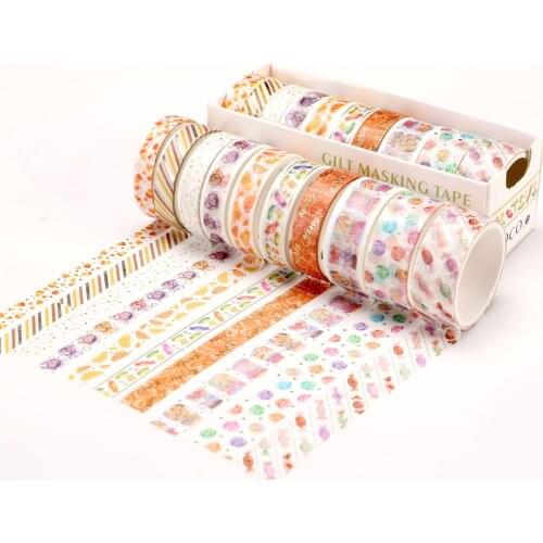 10rolls/set Foil Washi Tape Gift Set School Supplies Masking Tape Stationery Gift Back To School Presented By Kevin&sasa Crafts
