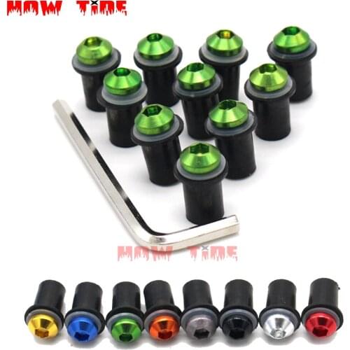 Motorcycle KAWASAKI ZX9R VULCAN KX 125/250 ER6F KLX 25010Ps5mm windshield windshield nut fastening kit