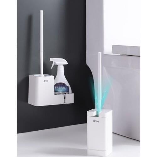 Toilet brush set: a magic tool for washing toilet, no dead angle, wall mounted, no hole, wall mounted, household cleaning