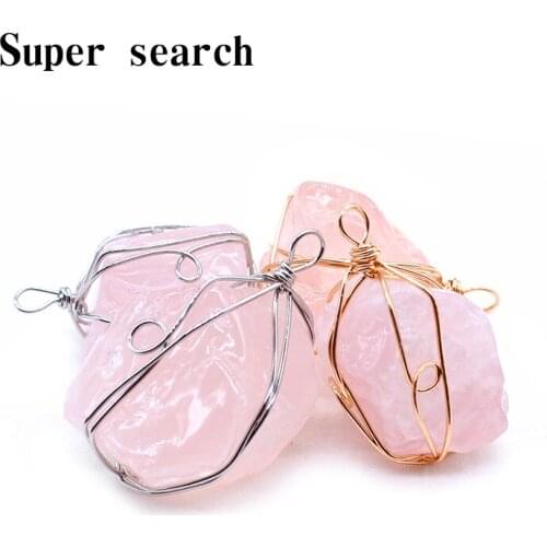 Natural Raw ore Powder crystal Cluster Stone Flowers Backbone Crystal Bud DIY Necklace Pendant Original