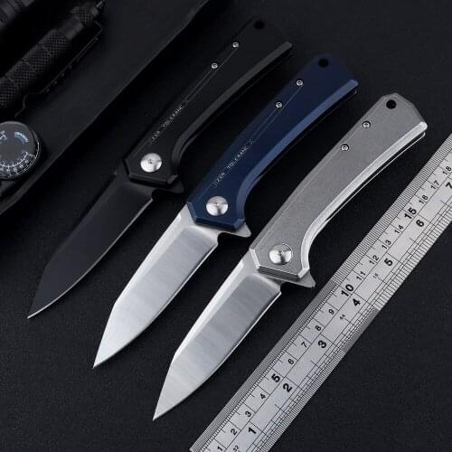 New ZT 0808 Folding Knife D2 Blade All Steel Handle Hunting Tactical Survival Multifunction Knife EDC Kitchen Tool Knife