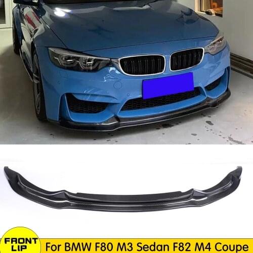 F82 Front Lip for BMW M3 F80 M4 F82 F83 Bumper Diffuse Lip Protector Spoiler 2014-2019 Carbon Fiber