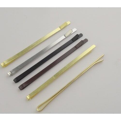50PCS 7.0cm Golden/Brown/Silver Flat Metal Bobby Pins Plain Hair Slide Side Hairpins Barrettes for DIY Nickle free Lead free