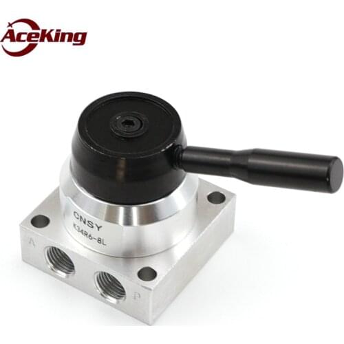 Pneumatic cylinder valve valve k34r6-8d hand plate rotary valve switch hand control valve hand three-position air valve four-way