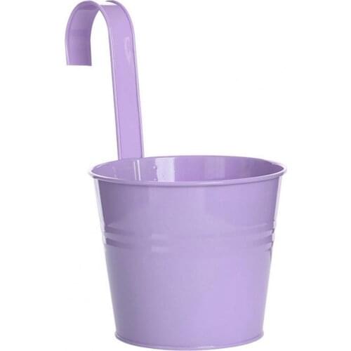 Hanging Color Flower Pot Sturdy Natural Style Iron Exquisite Metal Bucket for Balcony Home Room Decor Flower Vase High Quality