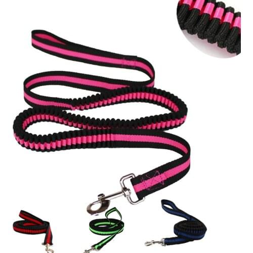 Nylon Training Dog Leash Cushioning Elastic Reflective Webbing Long Pet Traction Rope Reflective Strong Dog Leash