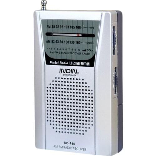 Pocket Radio Telescopic Antenna Mini AM/FM 2-Band Radio World Receiver with Speaker 3.5mm Earphone Jack Portable Radio