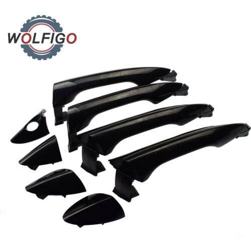 WOLFIGO Front Rear Left Right Outer Door Handles For 2011-2016 Hyundai Elantra Coupe 826523X000 826623X020 836523X020 836623X020