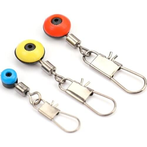 50 Pcs Fishing Line To Hook Swivels Shank Clip Connector For Fishing L M S