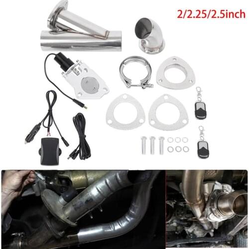 Samger 2/2.25/2.5inch Electric Stainless Exhaust Cutout Cut Out Dump Valve Header Be Cut Pipe Electric Exhaust Muffler Valve Kit