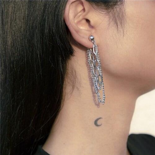 Earrings For Women Jewelry Chain Hanging Punk Unusual Gifts Teens 2021 Trend Cute Piercing Womens Accessories Tassels Earring