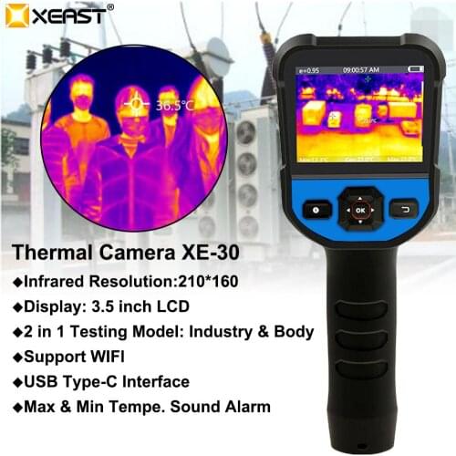 XEAST 2020 new product XE-30 2 in 1 industrial human body dual-purpose camera WIFI mode infrared thermal imager