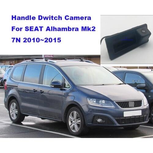 Yessun Car Trunk Handle camera Back Door Handle Rear View Parking Backup Camera HD For SEAT Alhambra Mk2 2010~2015
