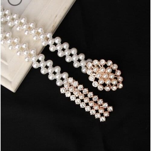 Pearl Strap for Bags Handbag Handles DIY Beaded Chain for Shoulder Bag Straps Pearl Belt Corset Belt Wristband Cowboy Jeans