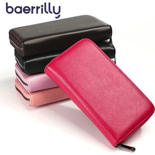 Women Wallet Clutch Bags Genuine Leather Wallet Female Coin Purse Card Holder Phone Wallet Porte Monnaie Femme Passport Cover