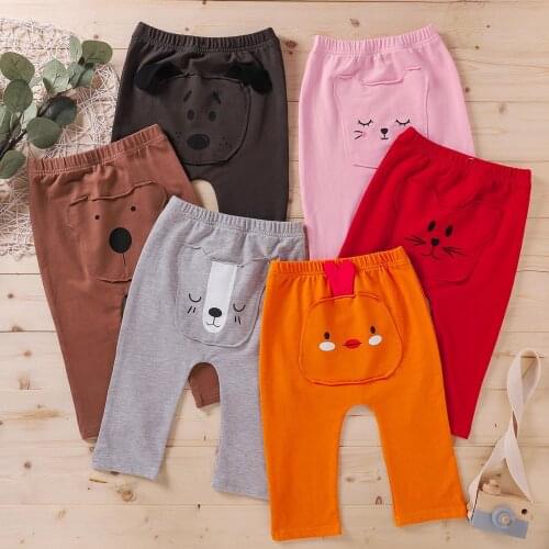 Winter New Baby Girls Boys Leggings Clothes Children Cute Animal Cotton Elastic band Long Pants штаны для новорожденных E1