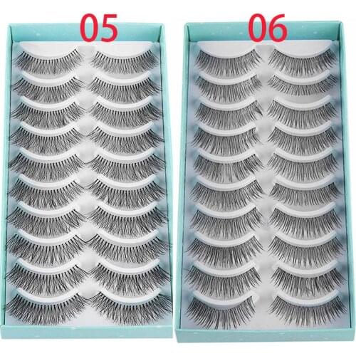 10 Pairs 3D Faux Mink Eyelashes Natural Thick Long False 10-15mm Lashes Dramatic Fake Eyelash Eyes Makeup Extension Beauty