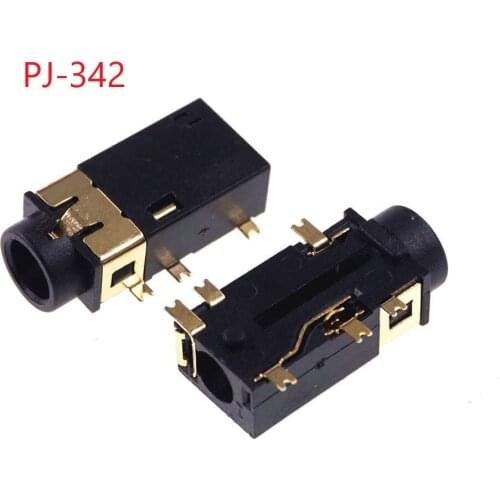 100 PCS 3.5 mm Audio Jack TRS 6 Pins 3 Poles Phone Plug 14.0mm Length Stereo Surface Mount Right Angle TIP Ring Internal Switch
