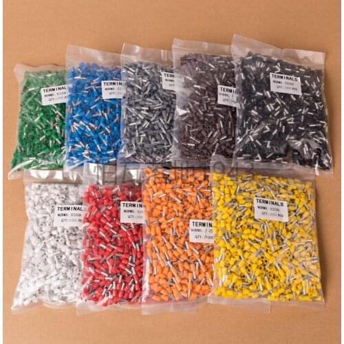 100PCS/lot VE2508 European terminal cold pressing Pin-type terminal terminal block copper nose E2508