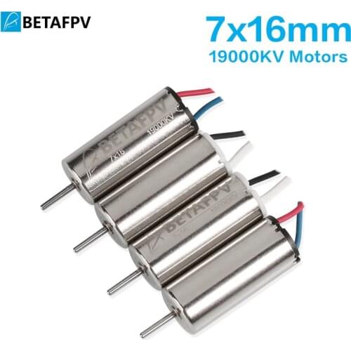 4PCS BETAFPV Cetus Motor Accessories 7x16mm 19000KV Brushed Motors with JST-1.25 Connector for Cetus FPV Kit Quadcoptor Motor