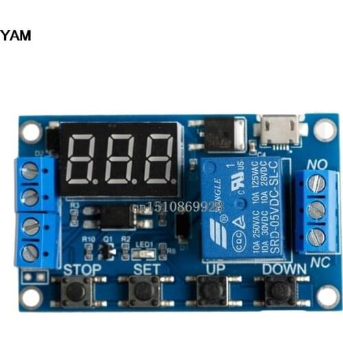 6-30V Relay Module Switch Trigger Time Delay Circuit Timer Cycle Adjustable