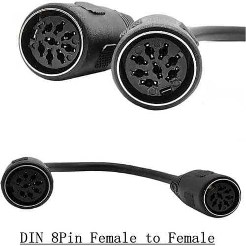 8 Pin Din Female to 8 Pin Din Female Speaker Audio Cable 0.2m 20cm