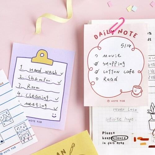 8pcs/LOT daily debris series fresh exquisite creativity message paper memo pad