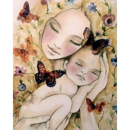 New Style Mothers Love Diamond Painting Full Square / Round Drill Gift for Mother Art Deco 5D Diamond Embroidery Cross Stitch