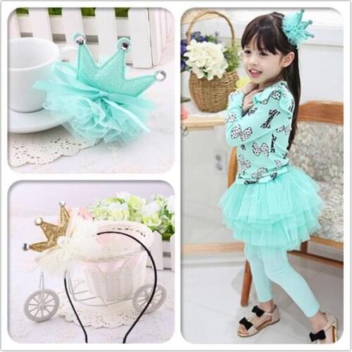 Children baby girls tulle flower crown Hairbands tiaras for hair clasp clips pins head bands hoop accessories ornaments hairclip