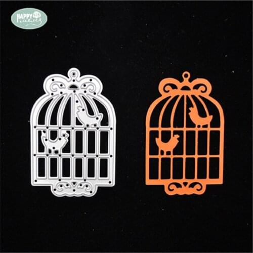 Happymems Cutting Dies Bird Cage Steel For Scrapbooking Metal troqueles Photo Album Frame Decorative Embossing Folder Stencil