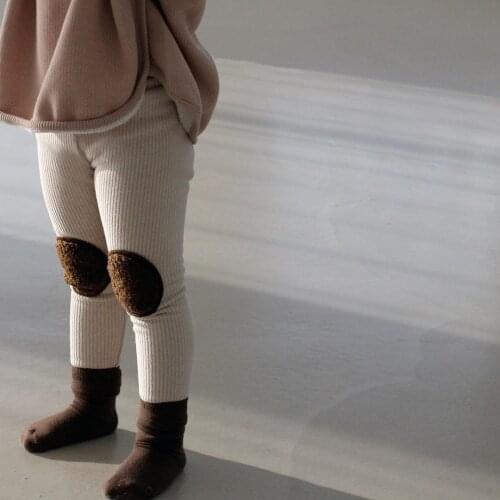 Baby thick velvet leggings children pants baby plush patch out leggings toddler girl leggings fall clothes for kids