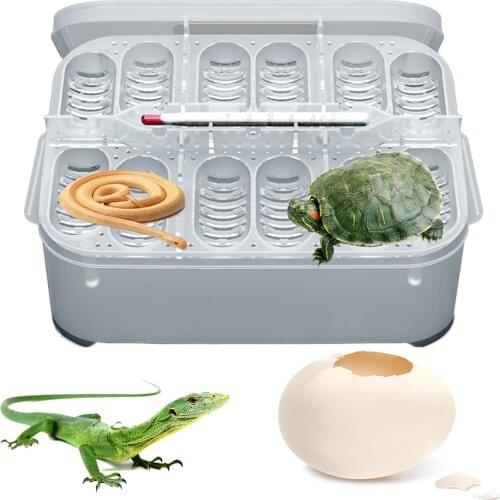 12 Grid Poultry Incubator Reptile Incubator Gecko Lizard Small Crawling Pet Snake Advanced Incubator With Egg Tray Pet Incubator