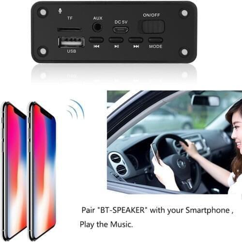 KEBIDU DC 5V MP3 WMA Decoder Board Audio Module USB TF Radio Wireless FM Receiver Bluetooth MP3 Player 2 x 3W Amplifier For Car