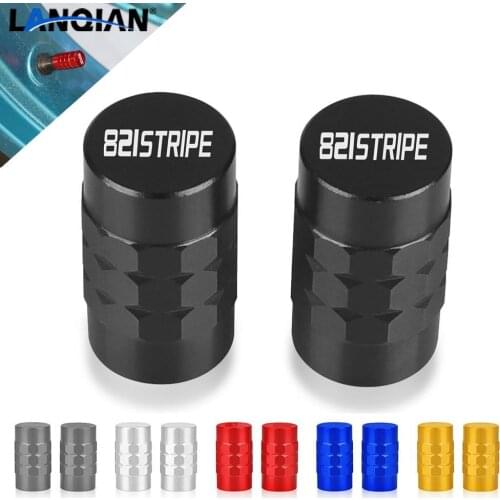 With Logo "821Stripe" For DUCATI 821 Monster Stripe Wheel Tire Valve stem caps Cover Air Aluminum Alloy Valve Caps Stem Cover