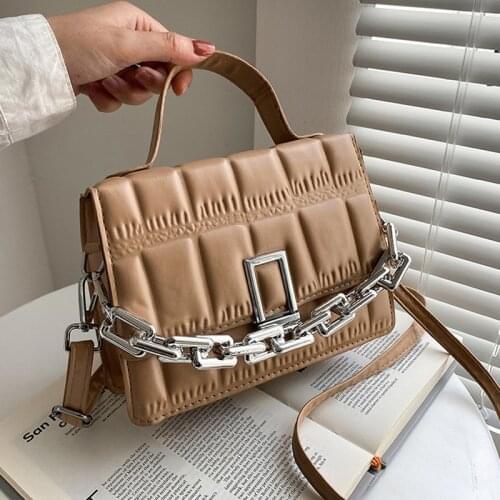 New Small Handbags Designer Shoulder Bag Fashion Chain Flap Crossbody Bags For Women Pu Leather Solid Lady Hand Bag