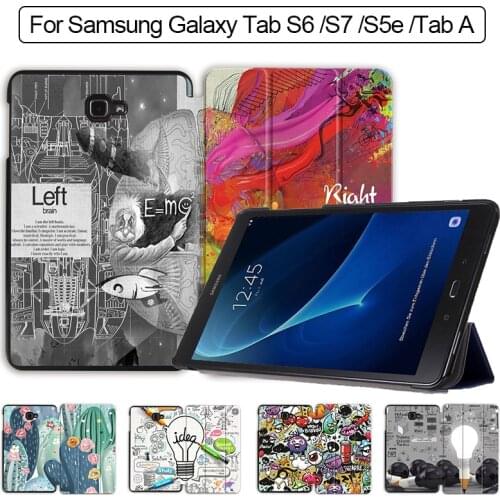 MTT Tablet Case For Samsung Galaxy Tab A A6 10.1 inch SM-T580 T585 Slim Trifold PU Leather Flip Stand Smart Cover Protect Shell