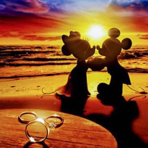 Cartoon Disney Mickey Mouse Friend Traveling Diy Diamond Painting Cross Stitch Needlework Diamond Mosaic Diamond Embroidery