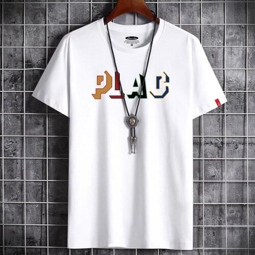 2021 Newest T Shirt for Men Clothing Anime Fitness White O Neck Man T-shirt For Male Oversized S-6XL New Men T-shirts Goth Punk