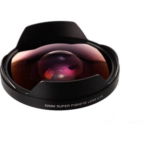 Kapkur 0.3X 62mm Fisheye camcorder lens , manual focus camera lens