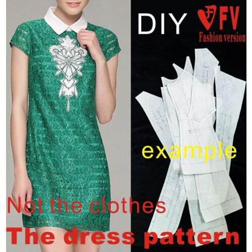 Clothing DIY The dress Dresses Sewing Pattern cutting drawing Womens Dress Sewing Template BLQ-95