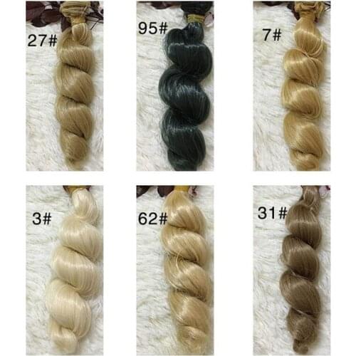 50PCS/LOT Wholesale Synthetic Doll Wig DIY Wavy Curly Doll Hair 15CM BJD Hair Accessories