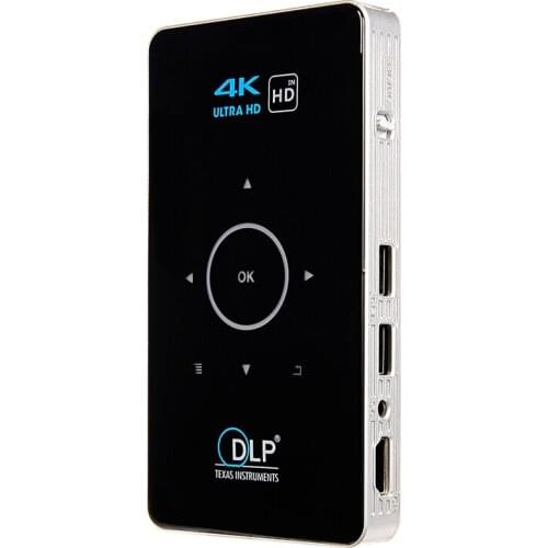 Popular 1000 Lumens Android 6.0 1GB RAM 8GB ROM Home Theater 5G Wifi Portable Mini Mobile 4K DLP Projector with Tripod