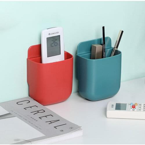 QDRR Creative wall mounted plastic air conditioner remote controller bedside mobile phone shelf