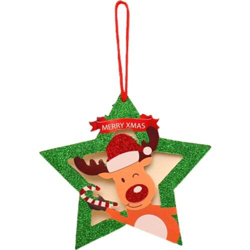 Christmas Decorations Hanging Pendant Foam Board Santa Claus Snowman for Home Door Ornaments Party Supplies LBShipping