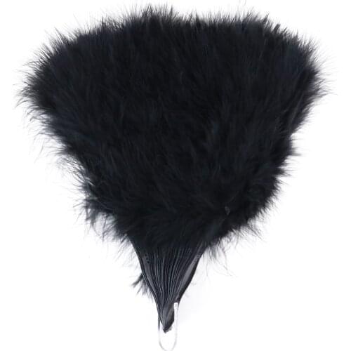 Marabou Feather Folding Fan Japanese Sweet Fairy Girl Court Dance Hand Fan Wedding Party Decoration Feathers For Crafts Plumas