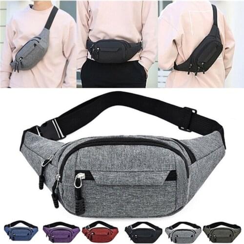 Mens Breast Package Waterproof Outdoor Sports Bag Canvas Pouch Korean-style Waist Bag Fanny Pouch Crossbody Male Banana Bag