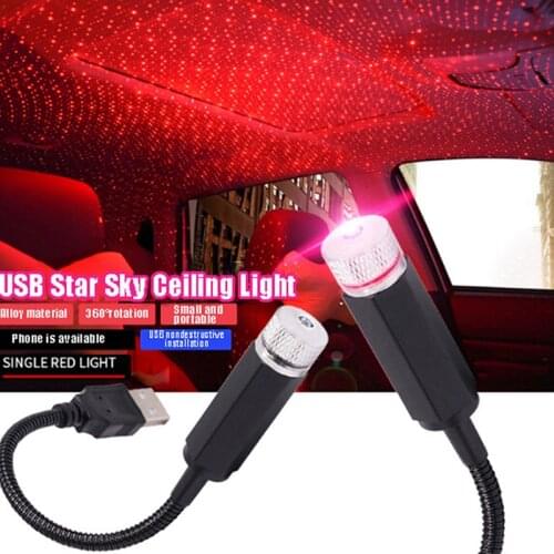 USB Starry Sky Lamp Car Atmosphere Light Decoration Star Ceiling Projection Lamp Laser USB Car Ambient Light